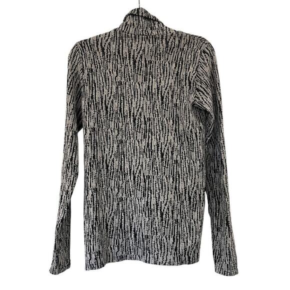 Athleta Flurry Black White Long Sleeve Turtleneck Cold Weather Top Size M - Picture 6 of 10